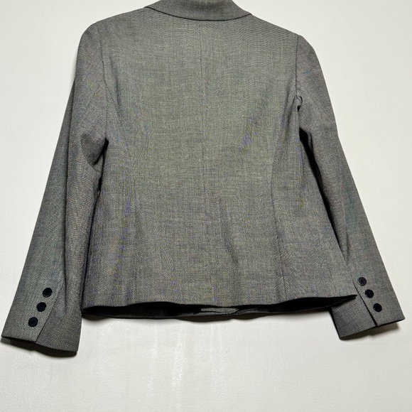 Lafayette 148 Black White Pattern Wool Silk Blend Quiet Luxury Blazer, Size 10 - Picture 5 of 10